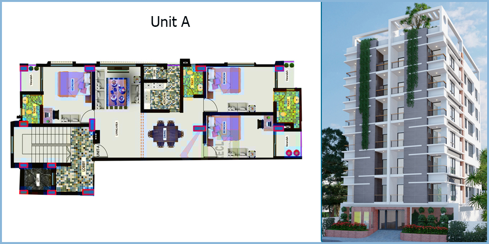 Sums Valley 3 Bed 1st Floor Unit A 1400 SFT